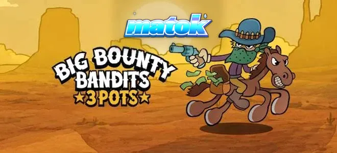 Tampilan visual slot Big Bounty Bandits: 3 Pots dengan tema Wild West yang cerah